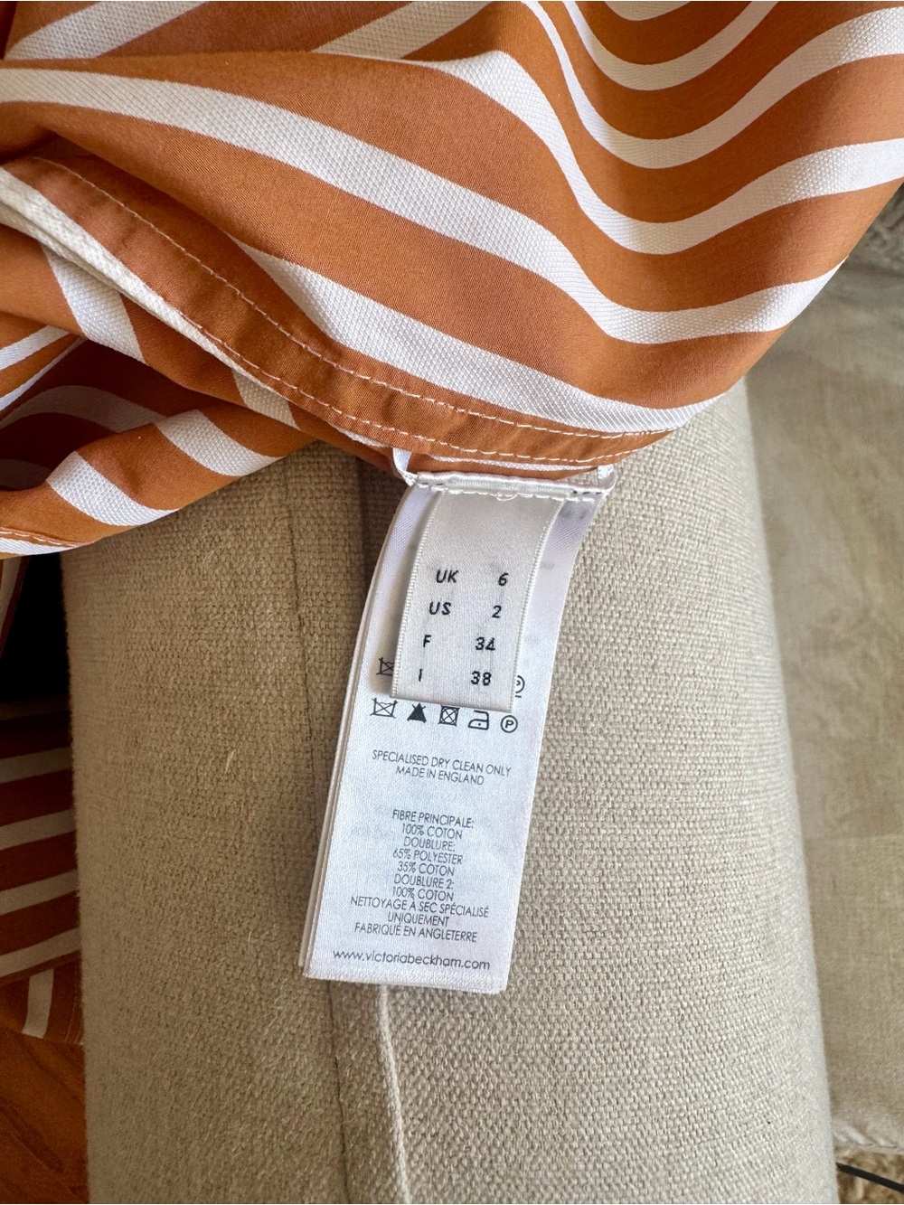 Victoria Beckham Striped Dress, Size US 2, Excellent condition - Picture 4 of 5